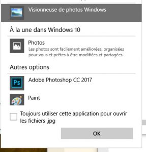 Retrouver l’ancienne visionneuse Photos sous Windows 10